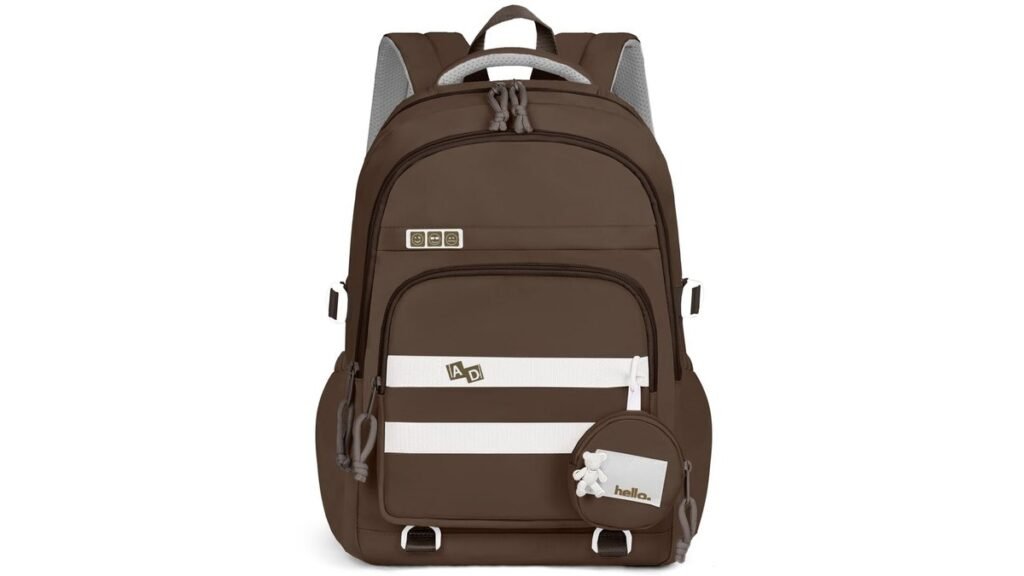 A variety of backpacks displayed on a table showing different styles and features.