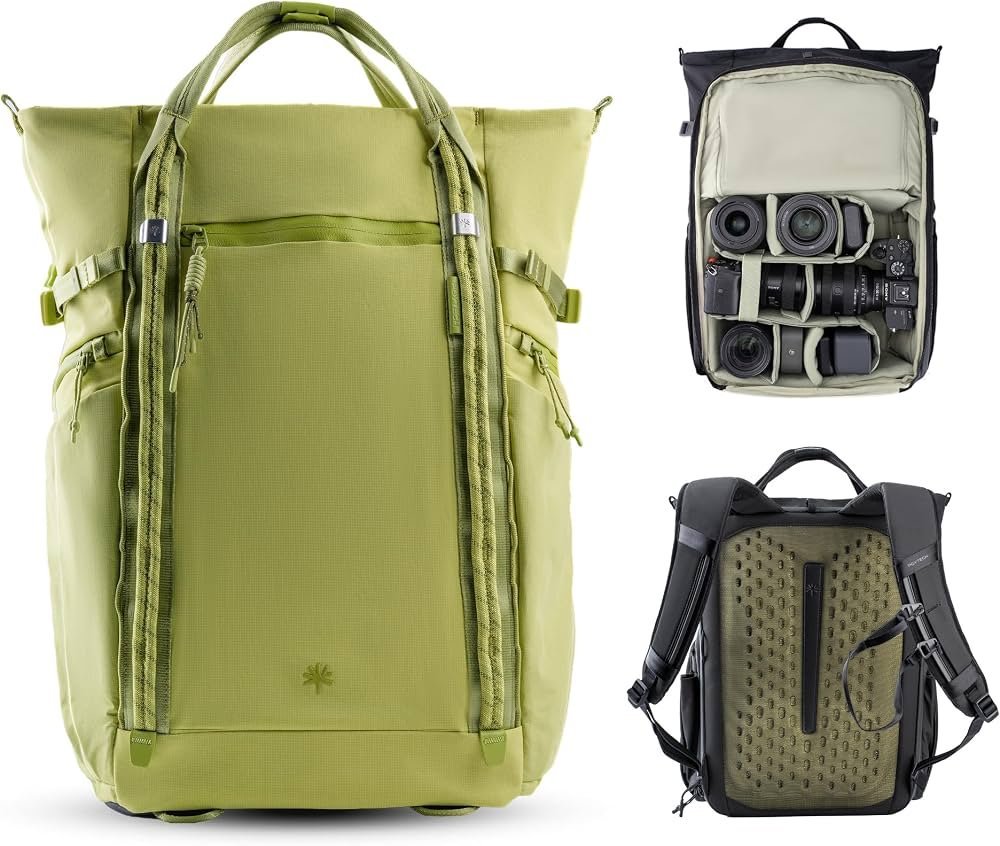 Testing the secure fit of a laptop inside a backpack by shaking it.