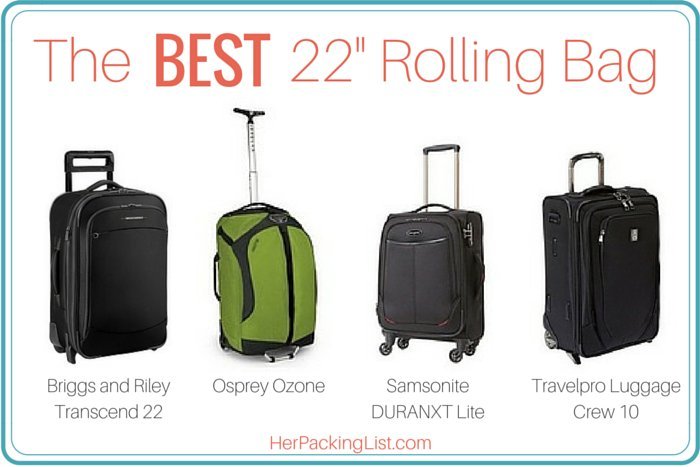 Measuring tape showing the dimensions of a standard 22-inch carry-on suitcase.