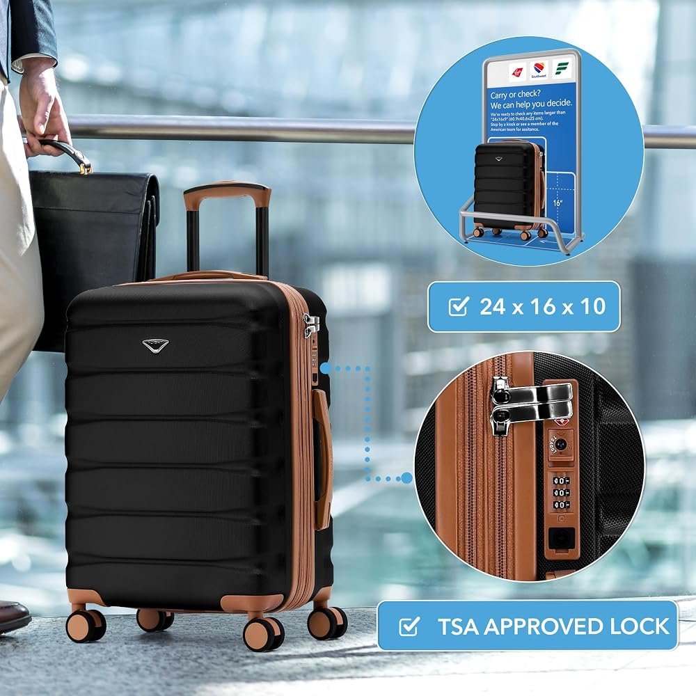 A boarding pass resting on a suitcase handle in an airport lounge.