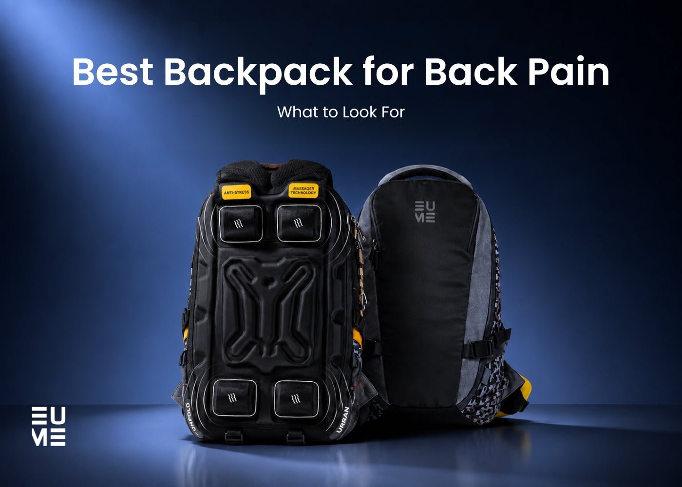 A person wearing a backpack with straps adjusted correctly to maintain natural posture.