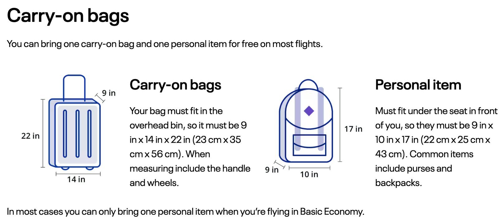 A traveler checking if their backpack fits into an official airline size frame.