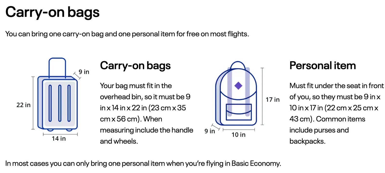 A traveler measuring their carry on backpack to ensure it fits airline size requirements.