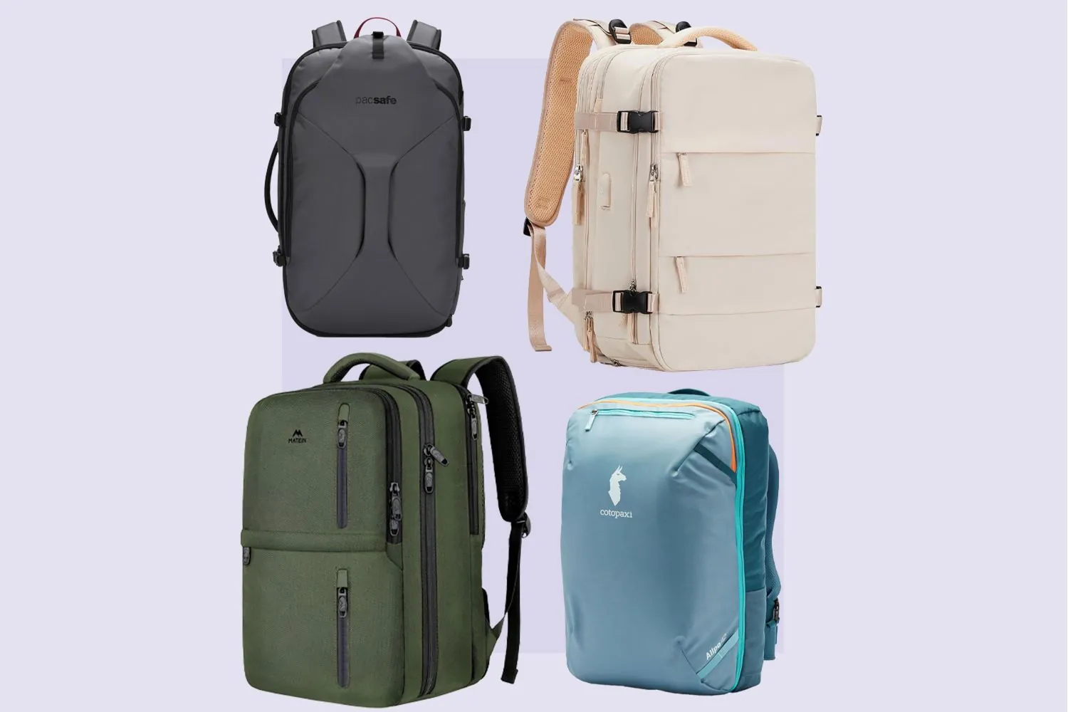 Traveler packing a backpack and carry on suitcase for an upcoming trip.