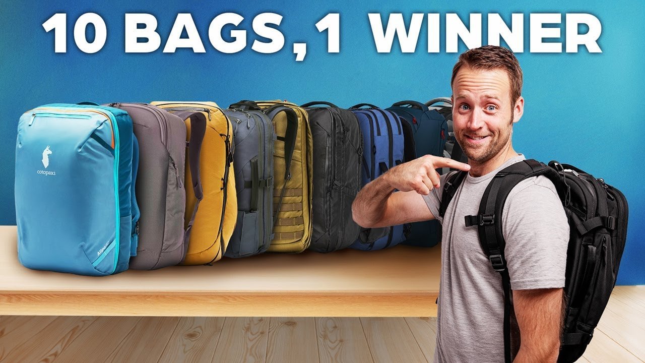 Various specialized backpacks and travel gear arranged for different types of trips.