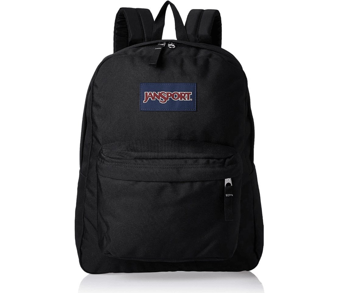 An organized backpack and school supplies on a desk, perfect for answering student questions.