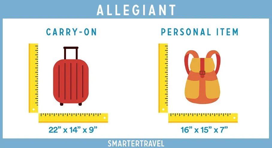 Two backpacks of different sizes sitting on an airport floor for comparison.