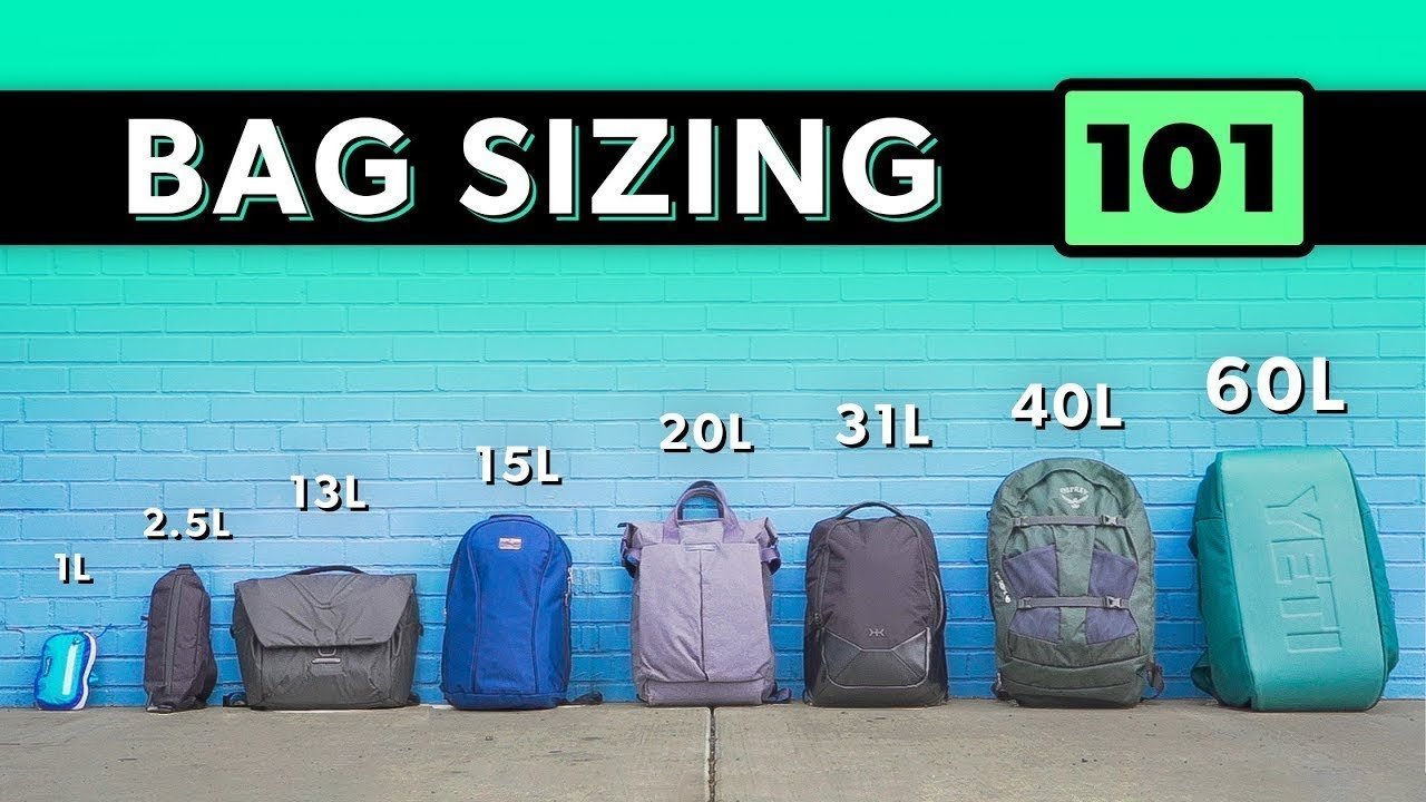 Measuring a backpack for airline size compliance on a wooden table.