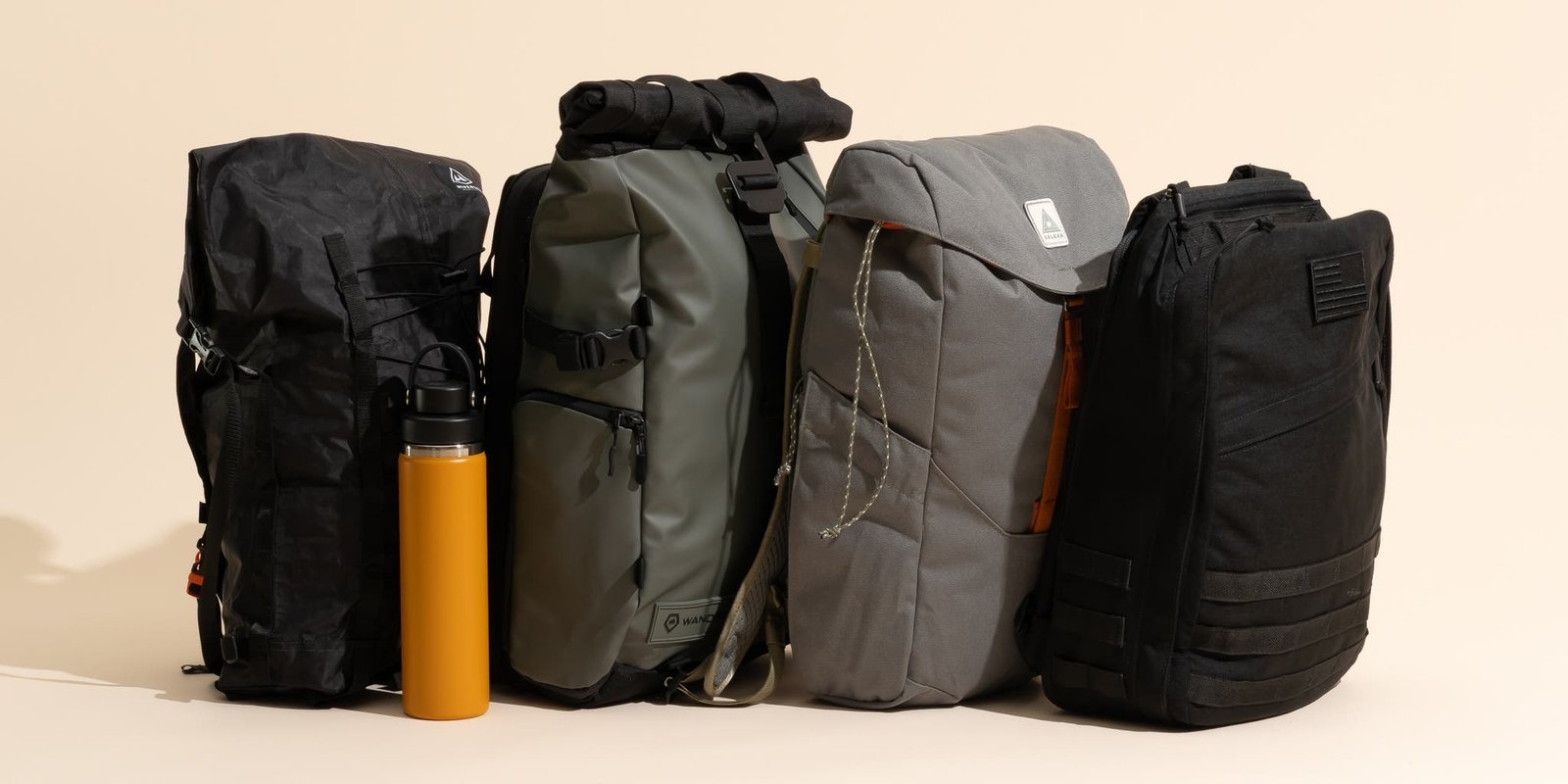 Close-up view of backpack hardware and fabric quality for a shopping guide.